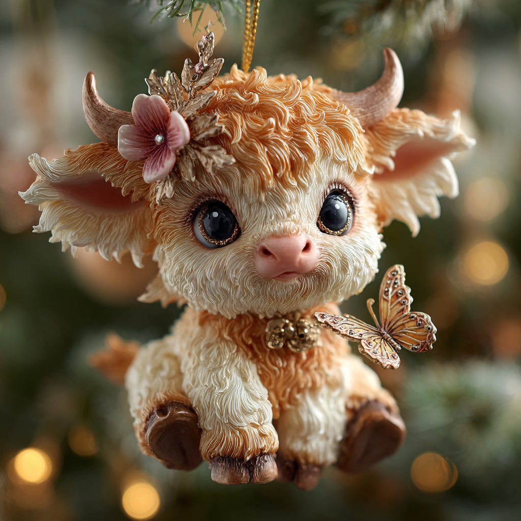 Joyful Moo Mica Ornament NCU0HT053
