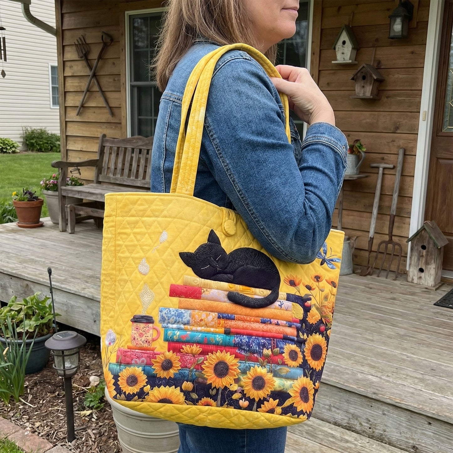 Purrfect Patchwork Quilted Classic Tote Bag SN0PT035