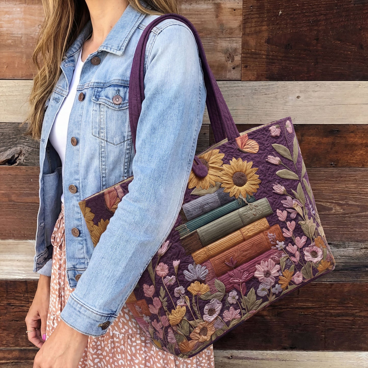Sunflower Stories Quilted Classic Tote Bag SN0NT034