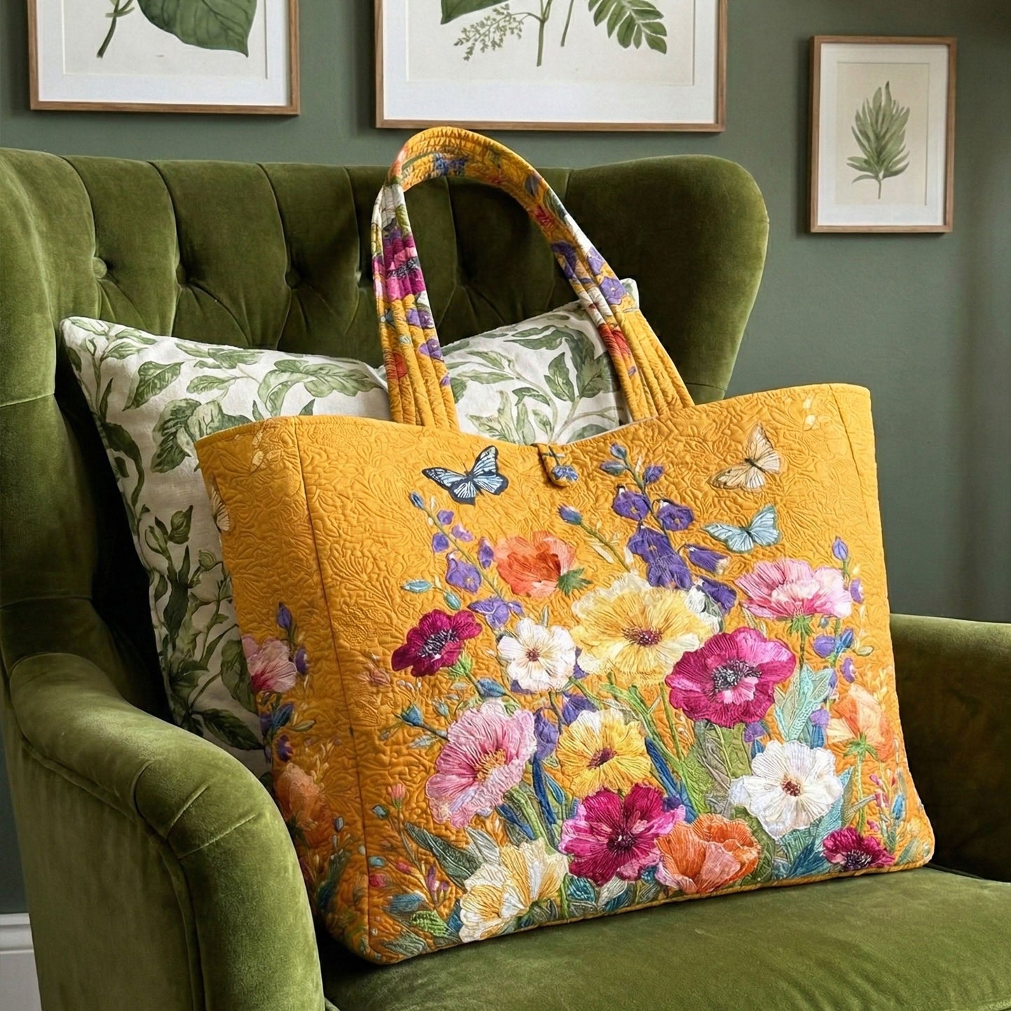 Wildflower Glow Quilted Classic Tote Bag SN0NT027