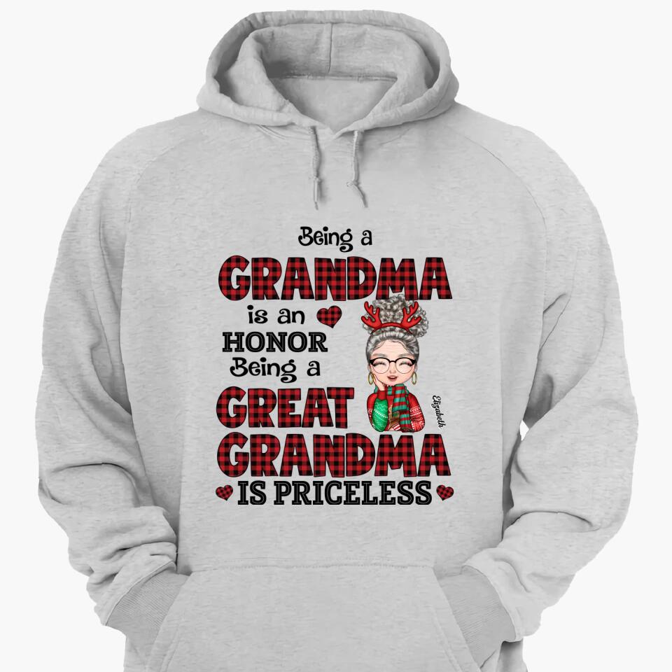 Personalized Hoodie - Gift For Grandma - Great Grandma Christmas ARND005