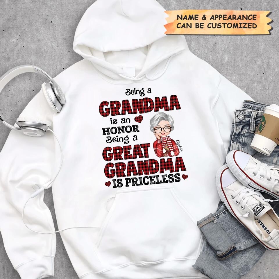 Personalized Hoodie - Gift For Grandma - Great Grandma Christmas ARND005