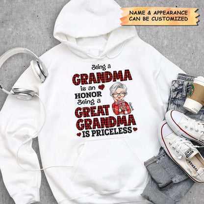 Personalized Hoodie - Gift For Grandma - Great Grandma Christmas ARND005