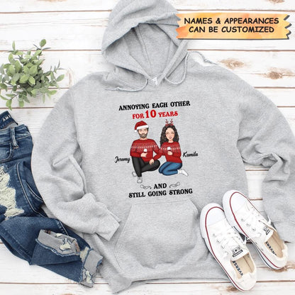 Personalized Hoodie - Gift For Couple - Annoying Each Other ARND005
