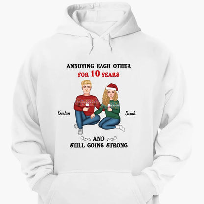 Personalized Hoodie - Gift For Couple - Annoying Each Other ARND005
