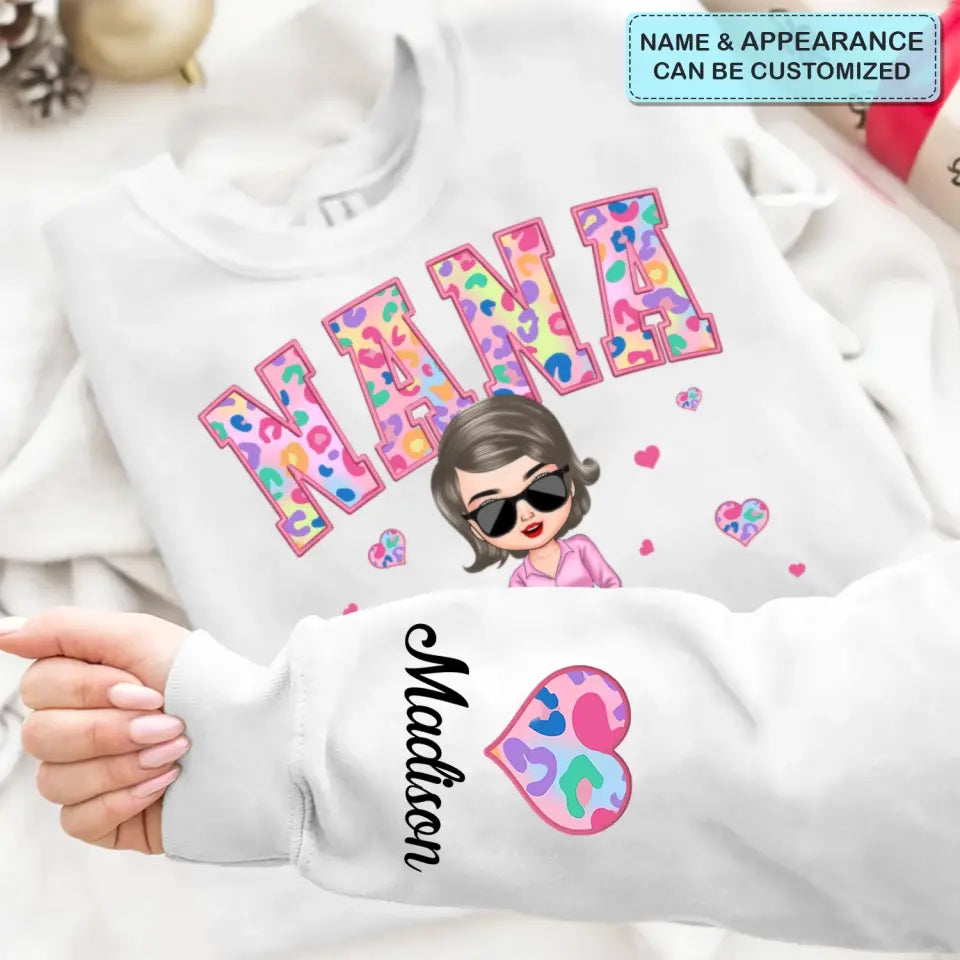 Nana Easter Vibes - Personalized Custom Sweatshirt - Easter, Mother's Day Gift For Grandma, Mom, Family Members