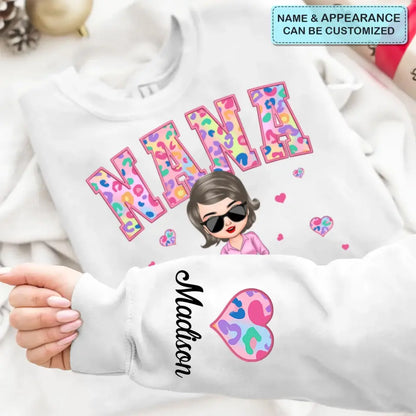 Nana Easter Vibes - Personalized Custom Sweatshirt - Easter, Mother's Day Gift For Grandma, Mom, Family Members