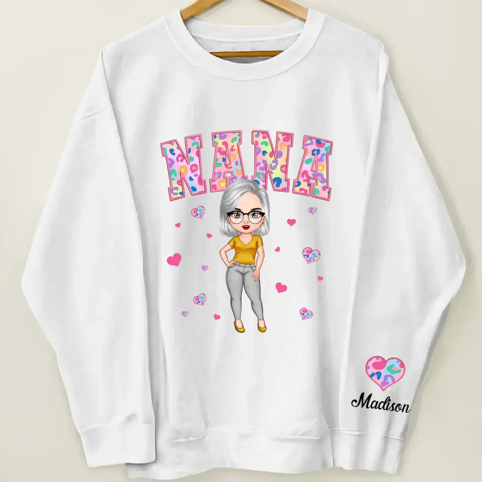 Nana Easter Vibes - Personalized Custom Sweatshirt - Easter, Mother's Day Gift For Grandma, Mom, Family Members