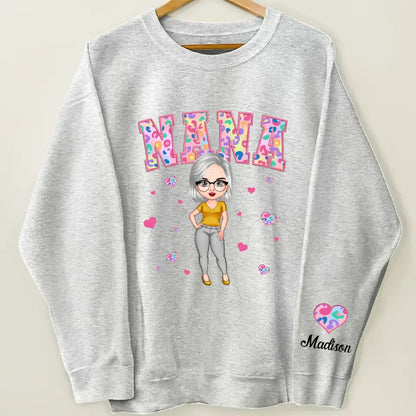 Nana Easter Vibes - Personalized Custom Sweatshirt - Easter, Mother's Day Gift For Grandma, Mom, Family Members