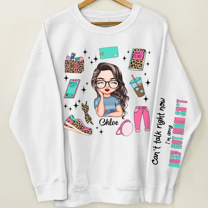 I Am Doing Busy Hot Mom Sh*t - Personalized Custom Sweatshirt - Mother's Day Gift For Grandma, Mom, Family Members