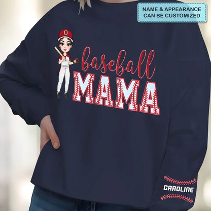Baseball Mama - Personalized Custom Sweatshirt - Mother's Day Gift For Mom, Family Members