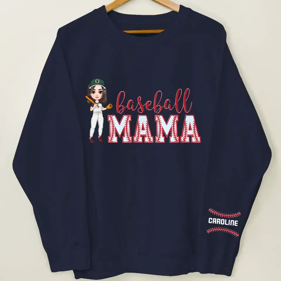Baseball Mama - Personalized Custom Sweatshirt - Mother's Day Gift For Mom, Family Members