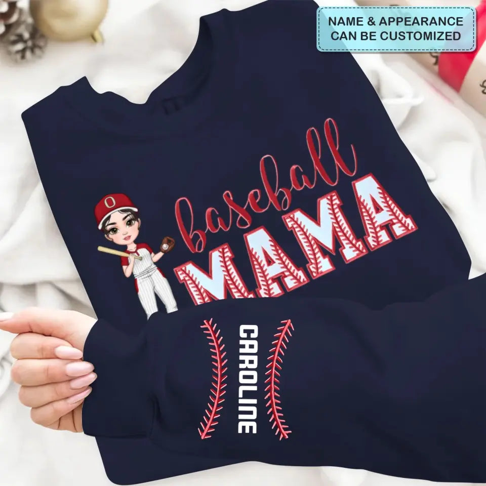 Baseball Mama - Personalized Custom Sweatshirt - Mother's Day Gift For Mom, Family Members