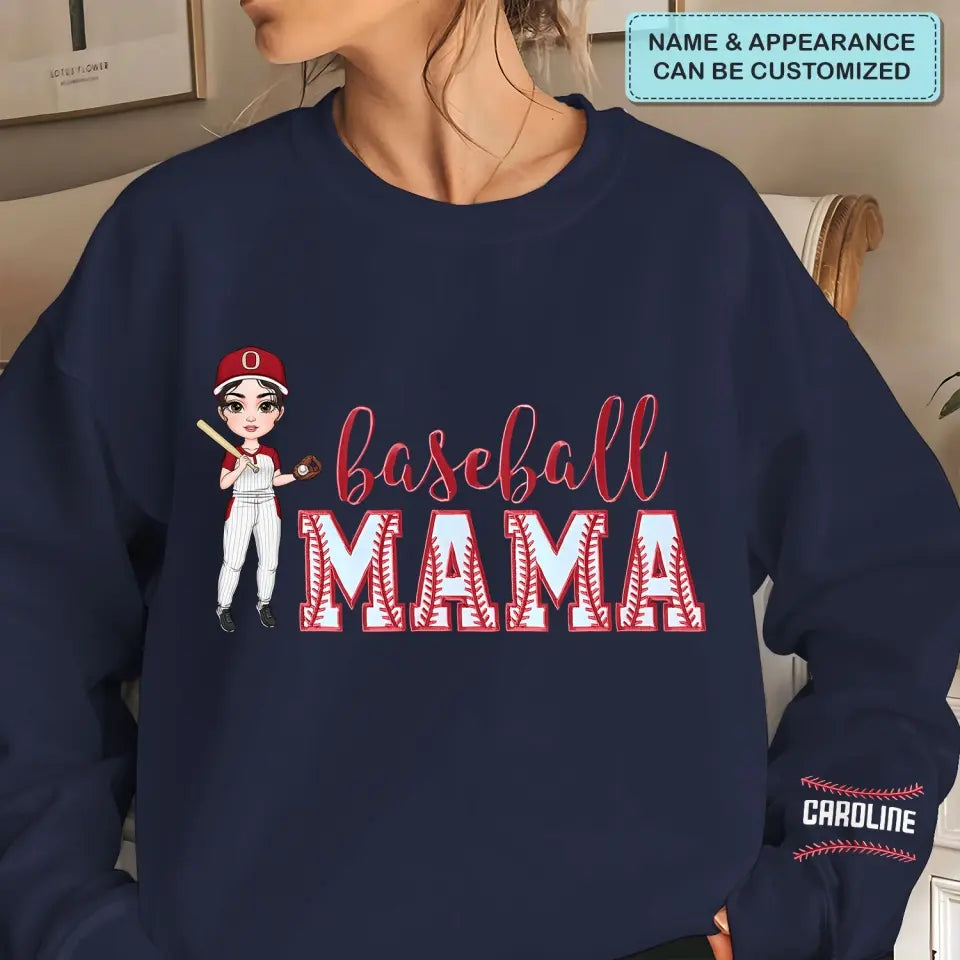Baseball Mama - Personalized Custom Sweatshirt - Mother's Day Gift For Mom, Family Members