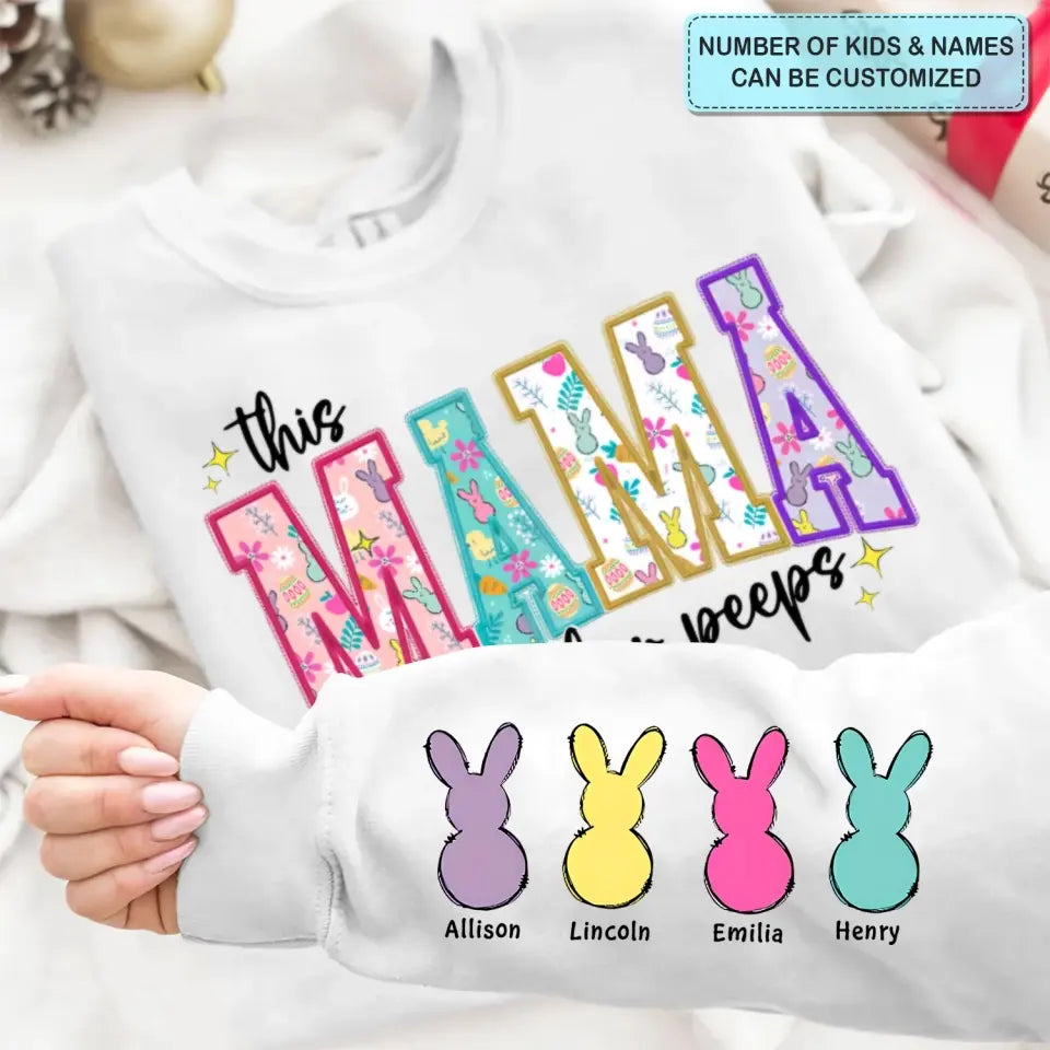 Mama Peeps - Personalized Custom Sweatshirt - Mother's Day Gift For Mom, Family Members