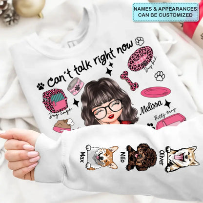 I Am Doing Busy Dog Mom - Personalized Custom Sweatshirt - Gift For Dog Lover, Dog Mom