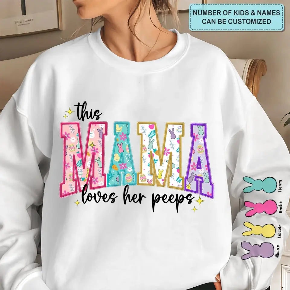 Mama Peeps - Personalized Custom Sweatshirt - Mother's Day Gift For Mom, Family Members