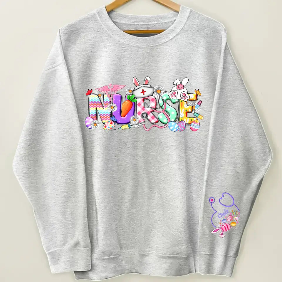 Bunny Nurse - Personalized Custom Sweatshirt - Nurse's Day, Appreciation Gift For Nurse