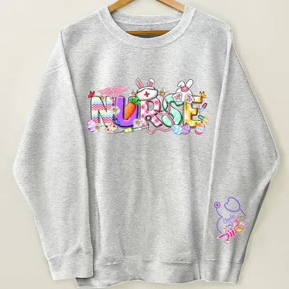 Bunny Nurse - Personalized Custom Sweatshirt - Nurse's Day, Appreciation Gift For Nurse