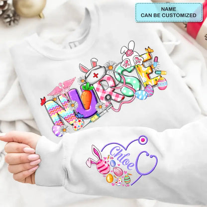 Bunny Nurse - Personalized Custom Sweatshirt - Nurse's Day, Appreciation Gift For Nurse