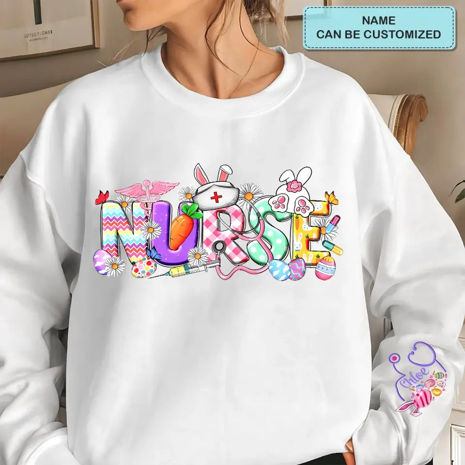 Bunny Nurse - Personalized Custom Sweatshirt - Nurse's Day, Appreciation Gift For Nurse