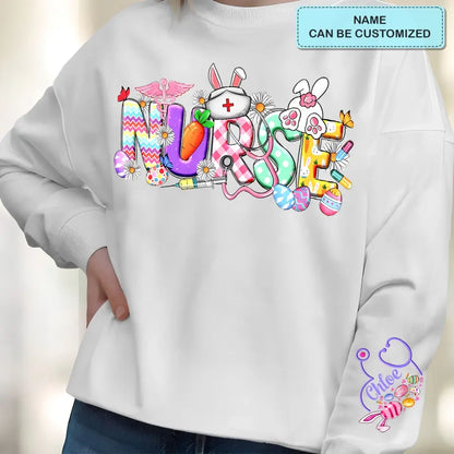 Bunny Nurse - Personalized Custom Sweatshirt - Nurse's Day, Appreciation Gift For Nurse