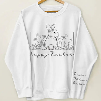 Happy Easter - Personalized Custom Sweatshirt - Easter Gift For Mom, Grandma, Family Members