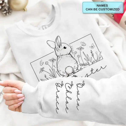 Happy Easter - Personalized Custom Sweatshirt - Easter Gift For Mom, Grandma, Family Members