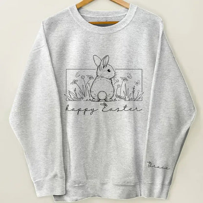 Happy Easter - Personalized Custom Sweatshirt - Easter Gift For Mom, Grandma, Family Members