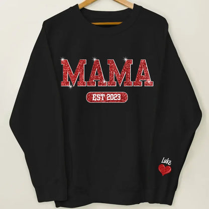 Glitter Nana - Personalized Custom Sweatshirt - Gift For Grandma, Mom, Family Members