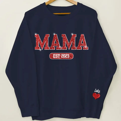 Glitter Nana - Personalized Custom Sweatshirt - Gift For Grandma, Mom, Family Members
