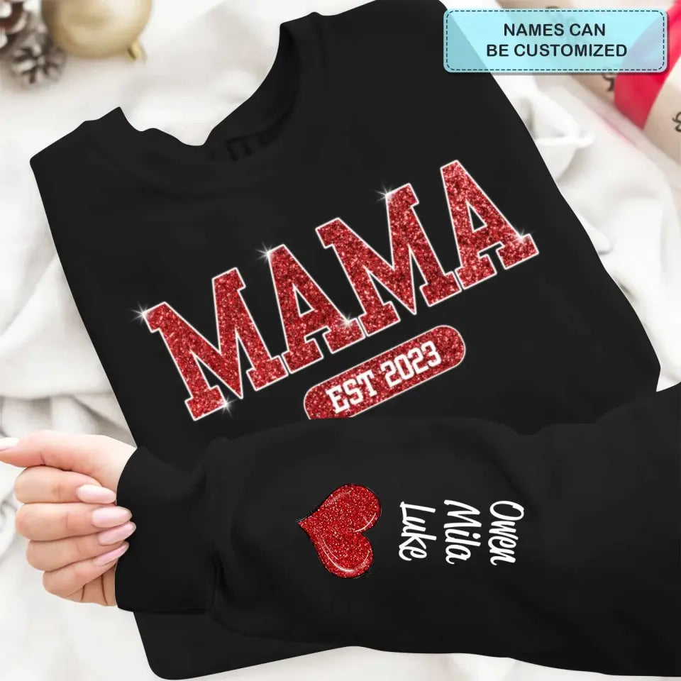 Glitter Nana - Personalized Custom Sweatshirt - Gift For Grandma, Mom, Family Members