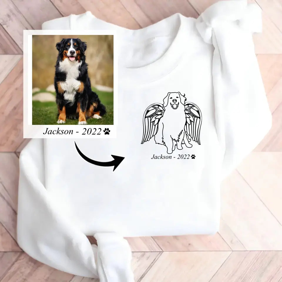The Moment Your Heart Stopped - Personalized Custom Embroidered Sweatshirt - Gift For Dog Owner, Dog Lover AGCPD078