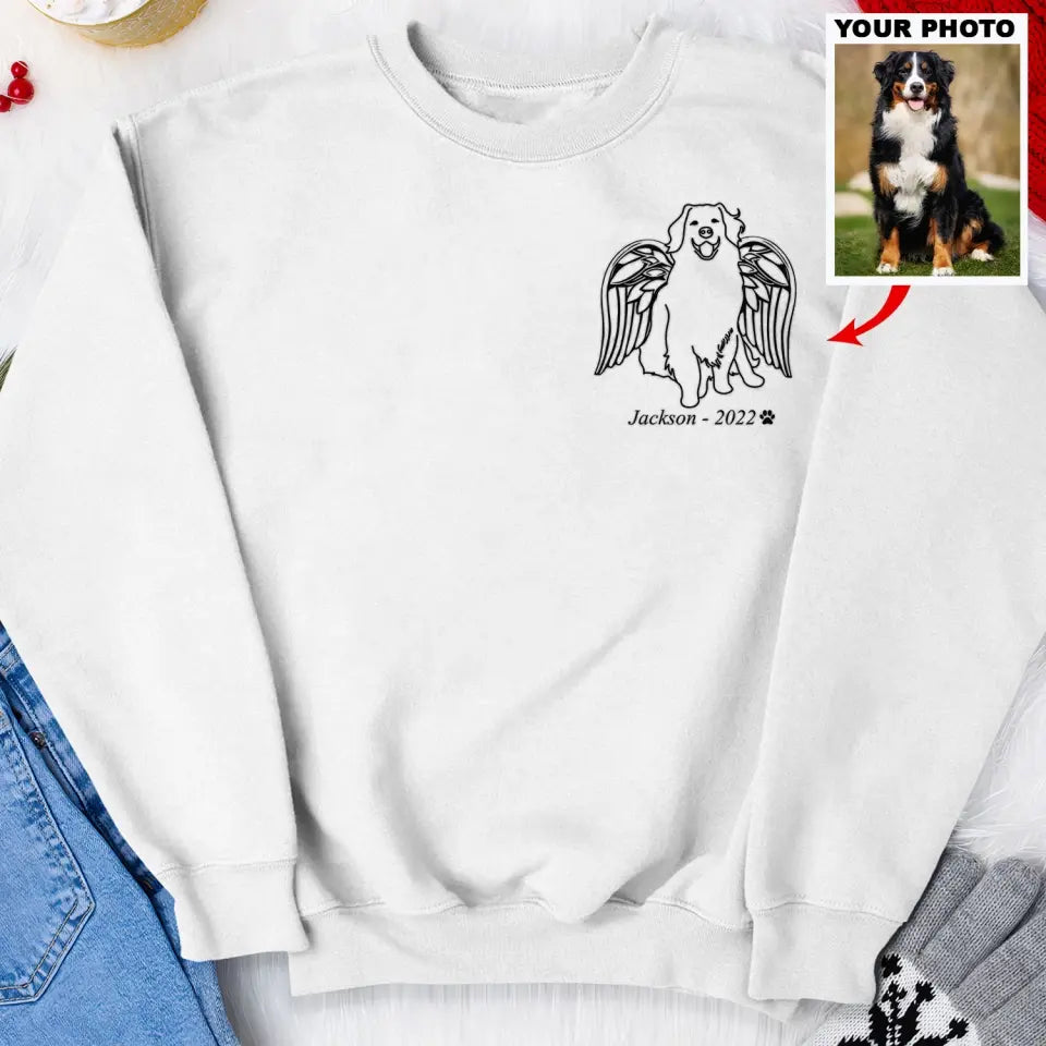 The Moment Your Heart Stopped - Personalized Custom Embroidered Sweatshirt - Gift For Dog Owner, Dog Lover AGCPD078