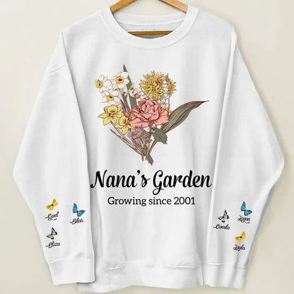 Grandma's Garden - Personalized Custom Sweatshirt - Mother's Day Gift For Grandma, Family Members