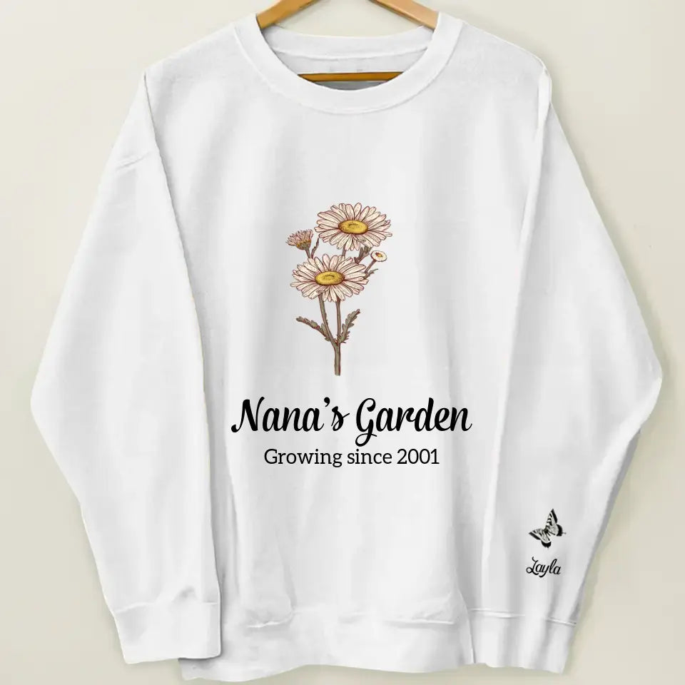 Grandma's Garden - Personalized Custom Sweatshirt - Mother's Day Gift For Grandma, Family Members