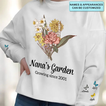 Grandma's Garden - Personalized Custom Sweatshirt - Mother's Day Gift For Grandma, Family Members