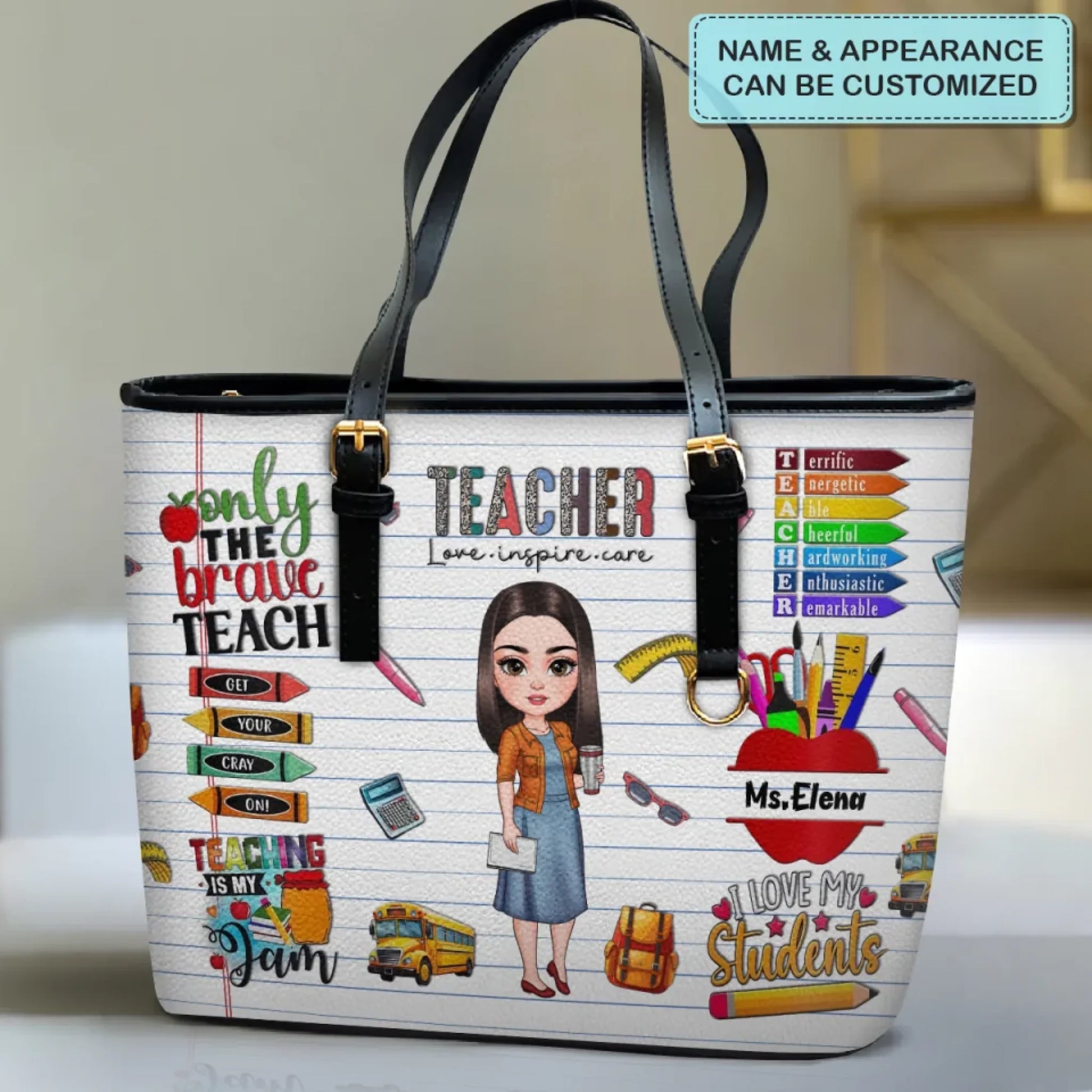 20240604_LEATHER BUCKET BAG_TEACHER_ONLY THE BRAVE TEACH_ARND0014 g