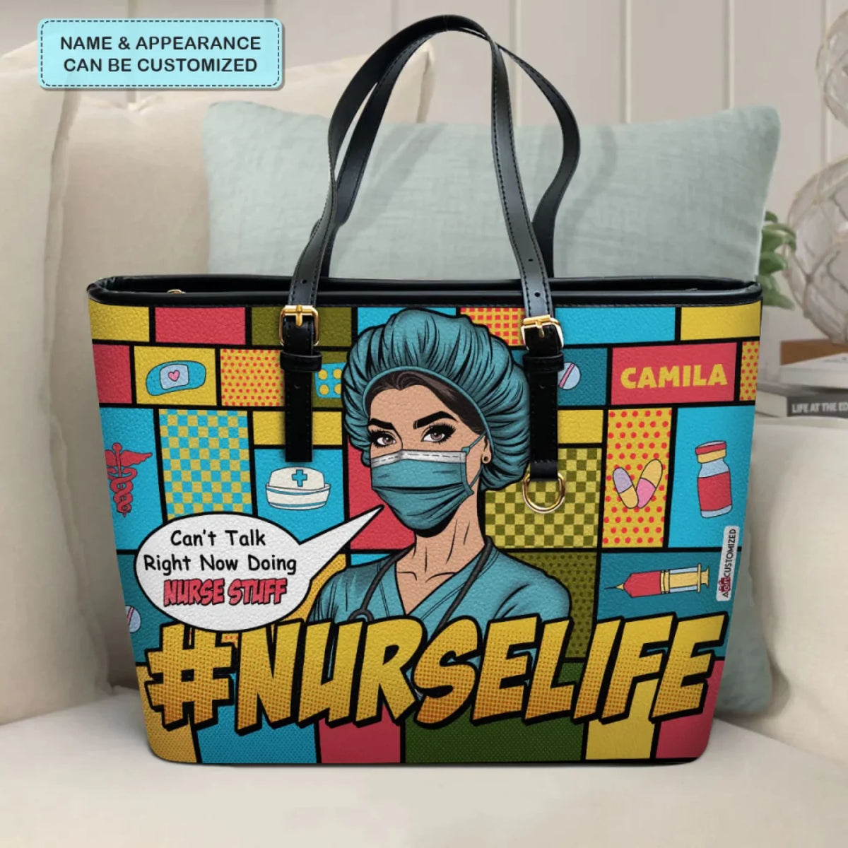 20240306_LEATHER BUCKET BAG_NURSE_CAN'T TALK RIGHT NOW_ARND0014_ADSG035 mock (1)