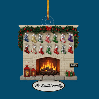 Christmas Is With Family - Custom Shape Mica Ornament - Christmas Gift For Family Members