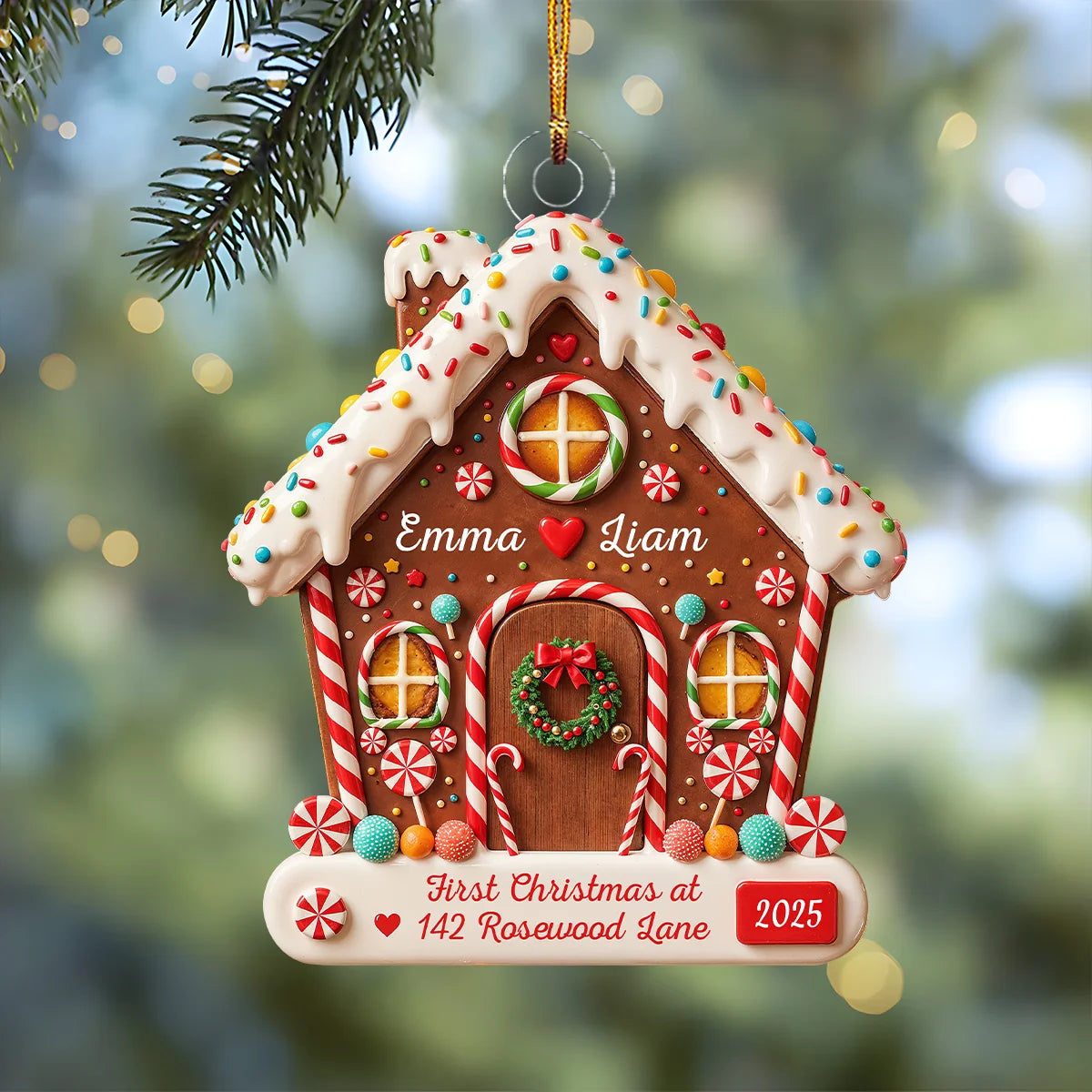 First Christmas, Forever Us - Customized Mica Ornament - Christmas Gift For Couple, Boyfriend, Girlfriend, Wife, Husband