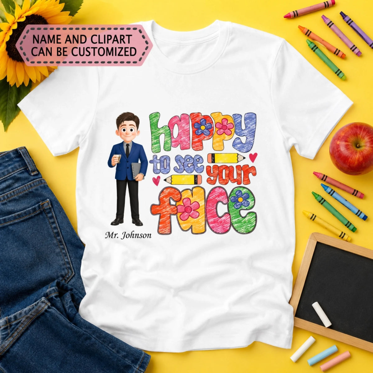 20260629_2D Adult Tshirt_Back To School_Happy to See Your Face1_ARND157_ADSG070 3
