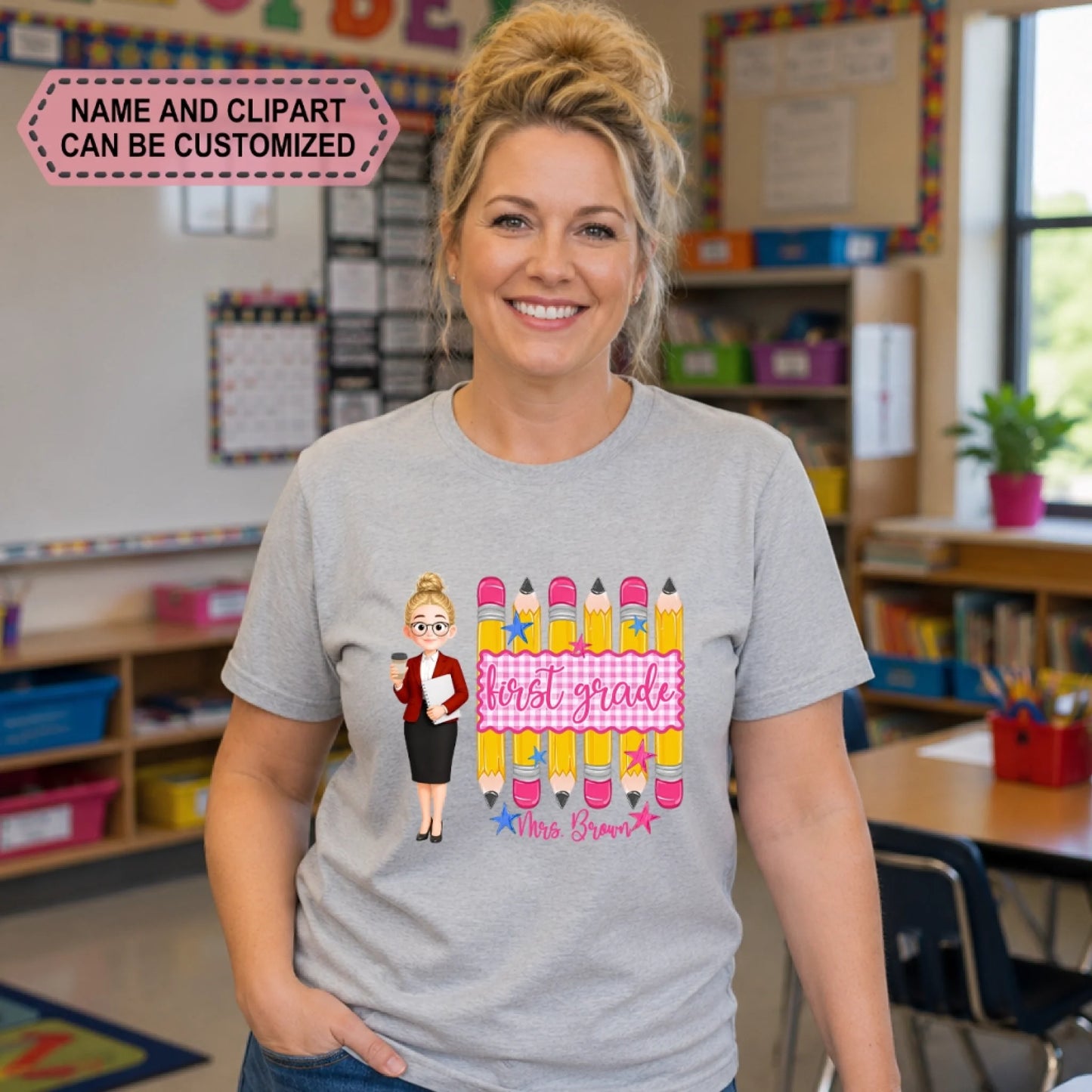 20260702_2D Adult Tshirt_Back To School_Custom Grade Pencil_ARND157_ADSG070 1
