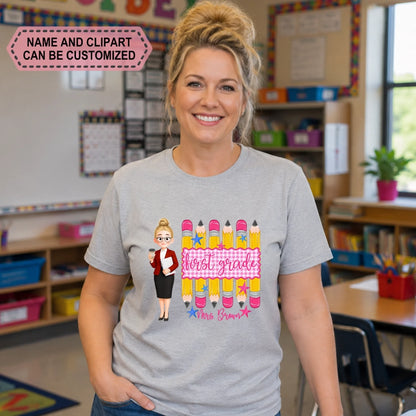 20260702_2D Adult Tshirt_Back To School_Custom Grade Pencil_ARND157_ADSG070 1