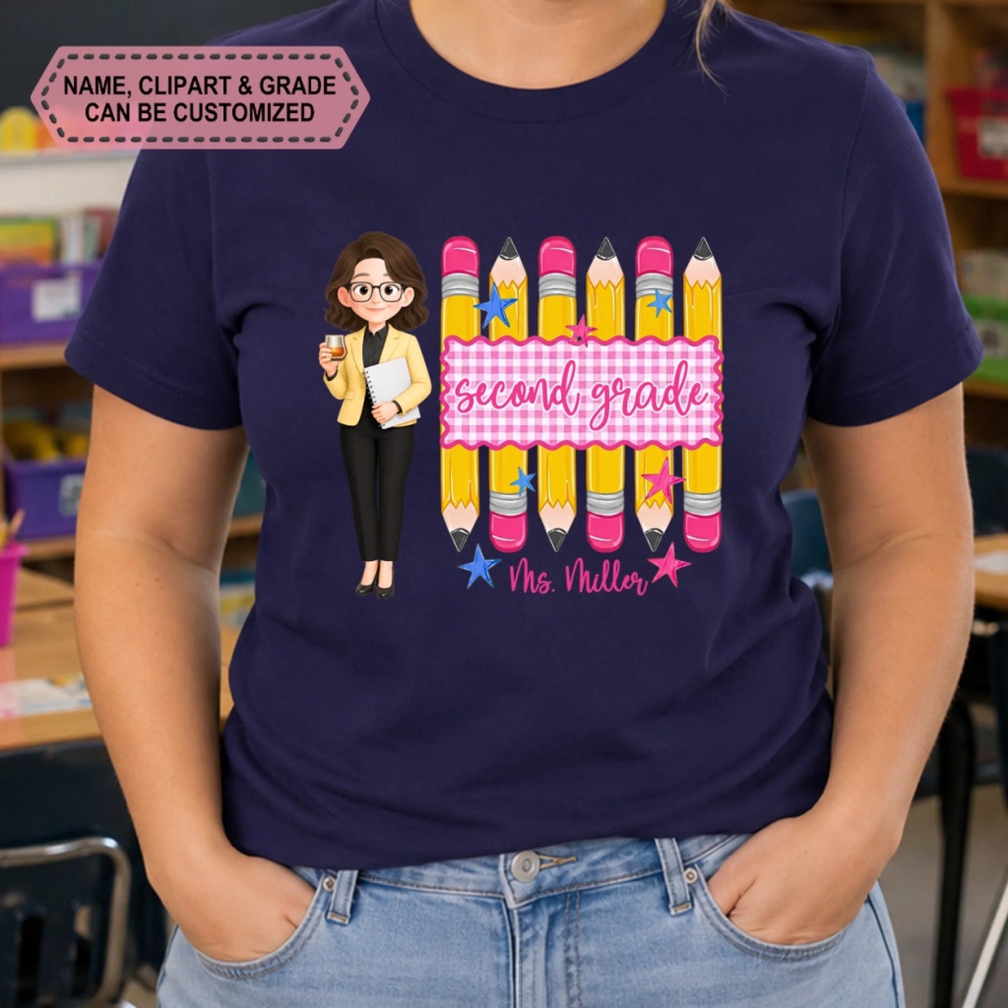 20260702_2D Adult Tshirt_Back To School_Custom Grade Pencil_ARND157_ADSG070 3