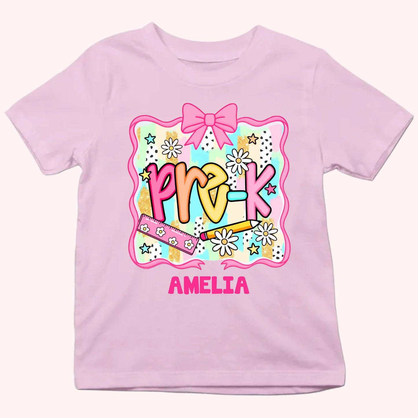 Ribbon - Personalized Youth Shirts - Back To School Gift For Kids