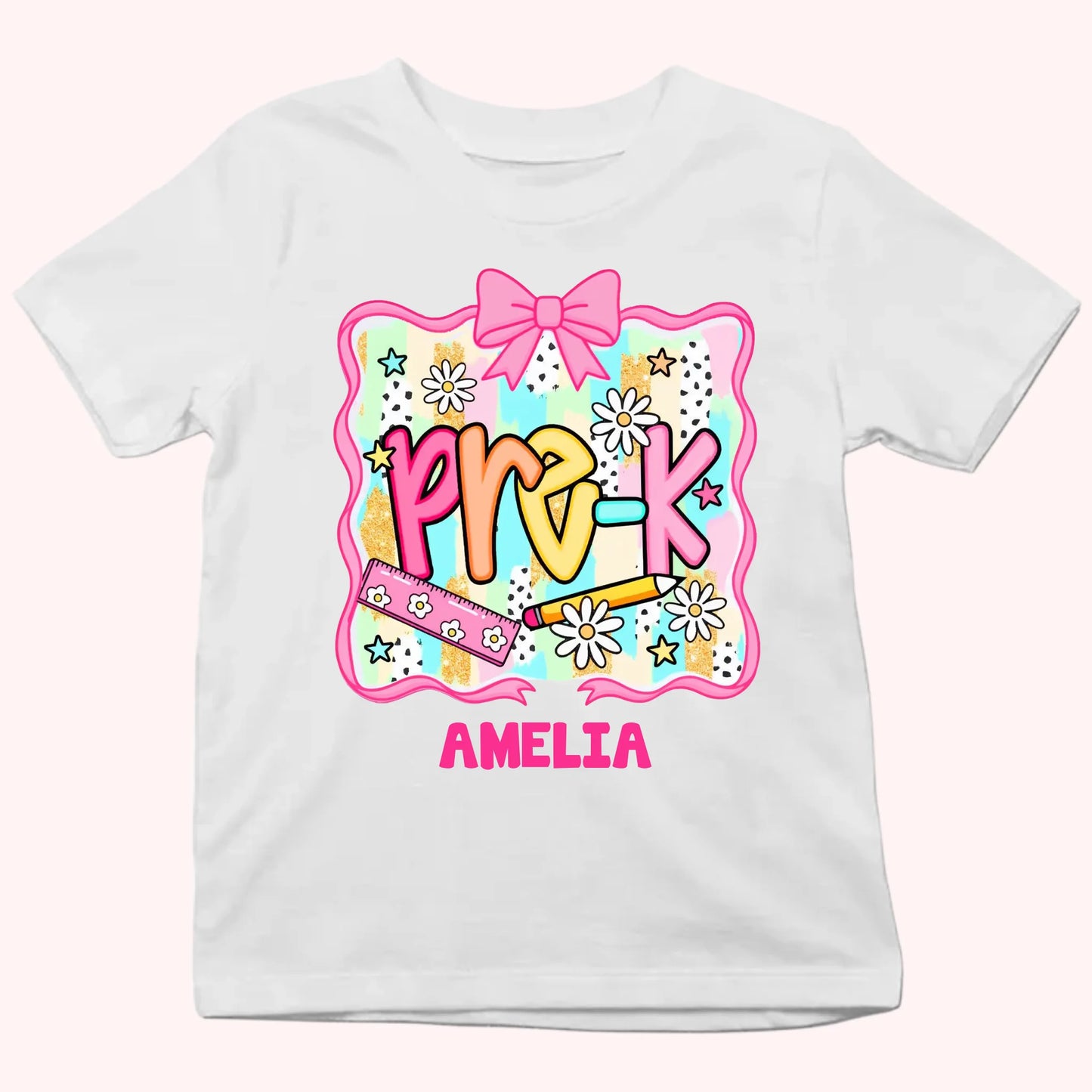 Ribbon - Personalized Youth Shirts - Back To School Gift For Kids