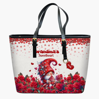 Nana-Sweethearts - Personalized Leather Bucket Bag - Mother's Day, Christmas Gift For Grandma, Mom