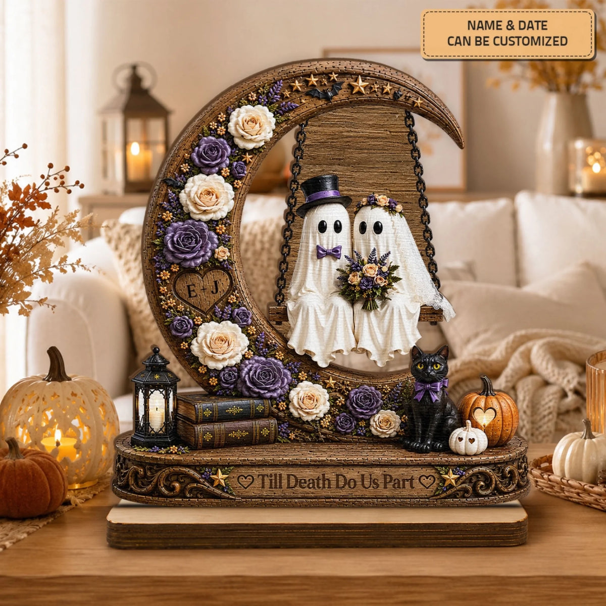 20260724_Wood Plaque_Halloween_Ghost Moon Wedding_ARND154 1