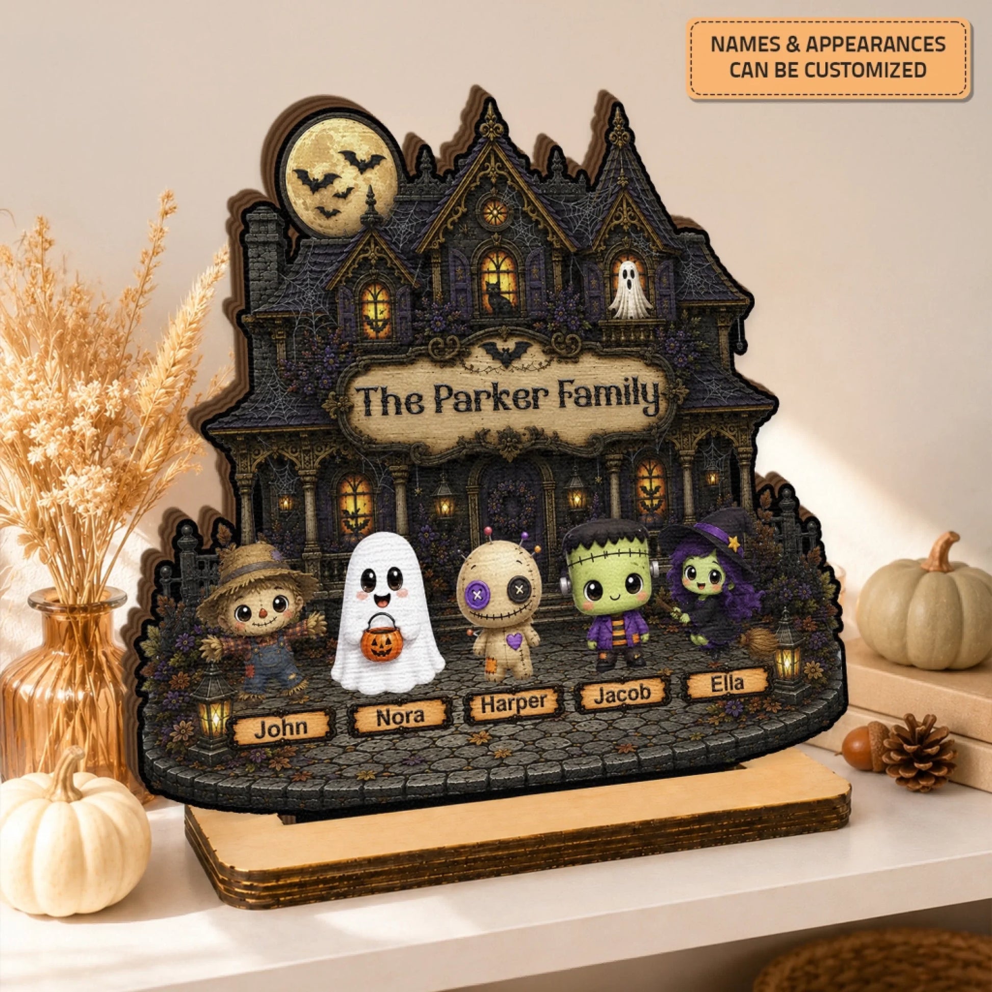 MOCKUP 3_20260715_Wooden Plaque_Halloween_The Parker Family_ARND157_ADSG055